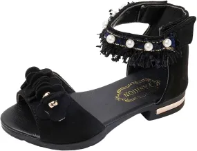 Bohemian Sandals for Girls Children Shoes Thick High Heeled Sandals Fashionable Small High Heeled Girls Easter