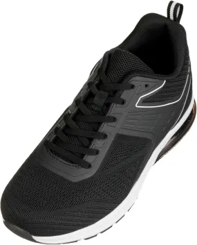 CALTO Men's Invisible Height Increasing Elevator Shoes - Black/White Super Lightweight Sporty Sneakers - 2.4 Inches Taller - Q231 - Size 9 D(M) US