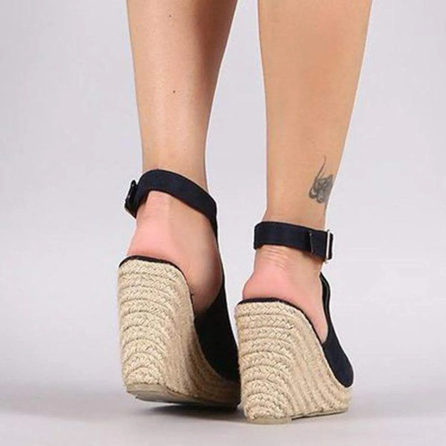 Eduavar Sandals Women Fashion, Womens Sandals Dressy Summer Open Toe Wedge Sandals Ankle Strap Platform Sandals