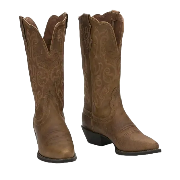 Justin Ladies Mckayla 12" Tan Stampede Western Boots L2561