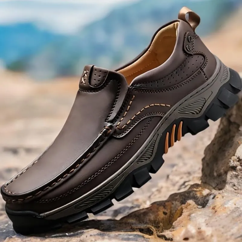 Men's Casual Slip-On Loafers - Breathable, Non-Slip Rubber Sole Dress Shoes in Black, Brown, Grey | Sizes 6.5-10, for Autumn, Spring