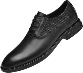 Men's Genuine Leather Dress Shoes Comfortable Slip On Loafers Classic Formal Business Shoes Wedding Party Classic Brogue Oxford