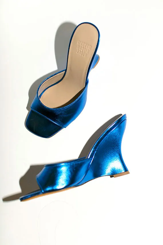 Metallic Lapis Lido Wedge