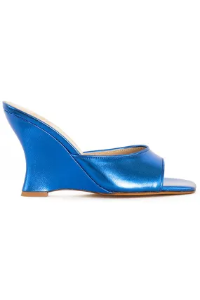 Metallic Lapis Lido Wedge