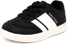 Nautica Boys Girls Casual Fashion Shoes – Comfortable Soccer Classic Walking Tennis Sneakers for Kids – Breathable, Lightweight & Flexible (Lace Up/Bungee) (Low-Top/High Top)
