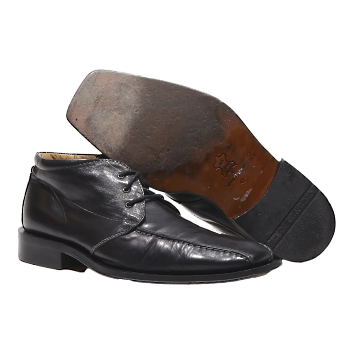 NERO GIARDINI Chukka Boots Black Leather Mens UK 8