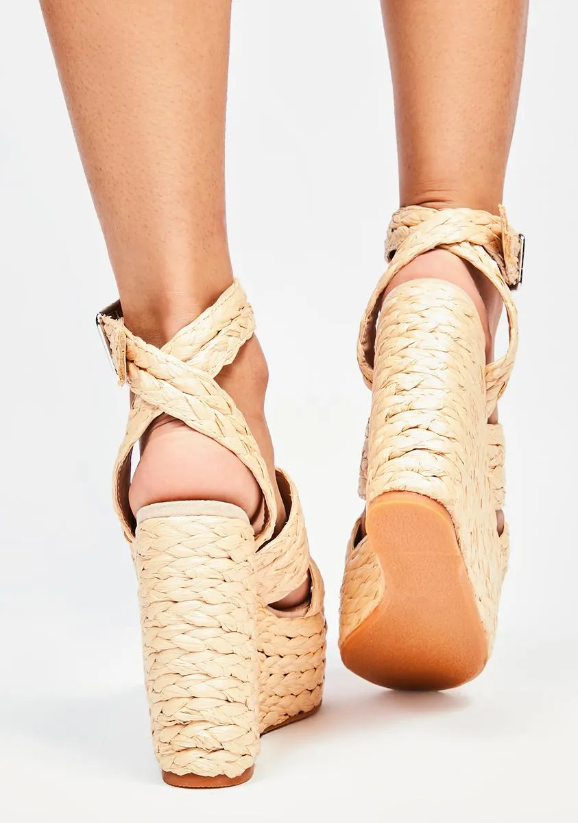 Nude Gabbie Wedge Heels