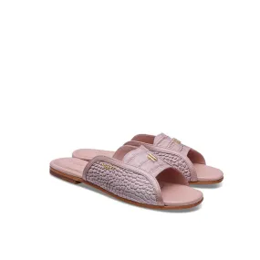 SF in Crocodile Print in Baby Pink