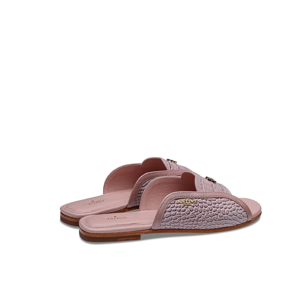 SF in Crocodile Print in Baby Pink