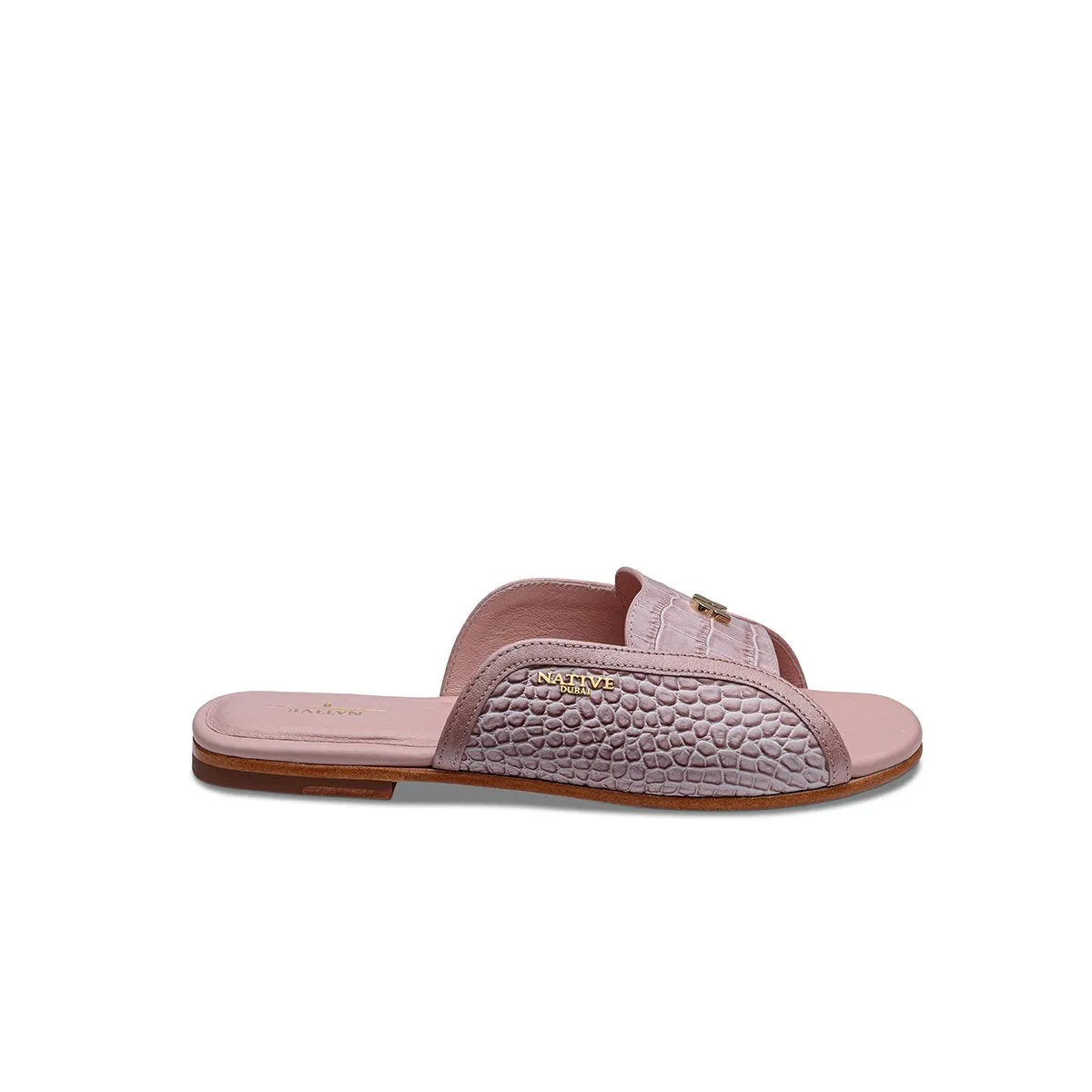 SF in Crocodile Print in Baby Pink