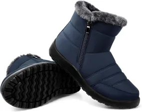 SHIBEVER Winter Boots For Women Snow: Woman Snow Winter Warm Fur Lined Booties Outdoor Resistant Booty