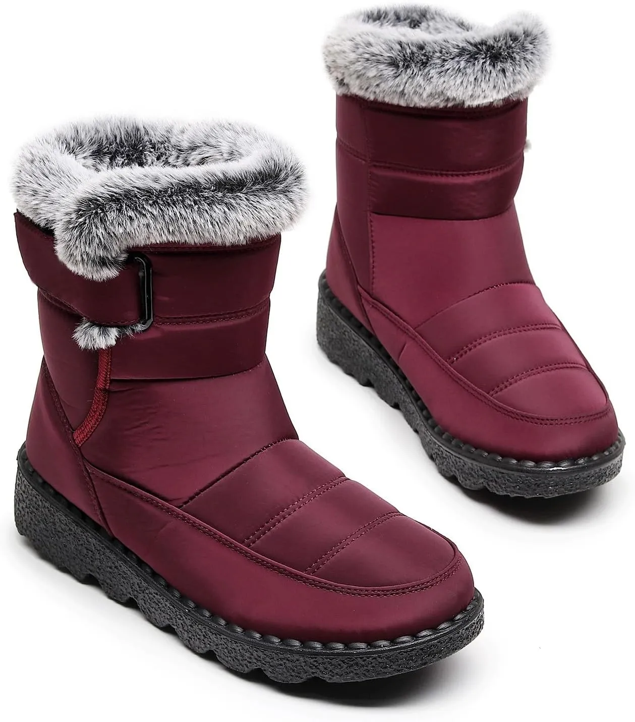 Snow Boots for Teen Girls Waterproof Boots Waterproof Ankle Booties Fleece Warm Outdoor Boots Womens Work Boots