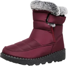 Snow Boots for Teen Girls Waterproof Boots Waterproof Ankle Booties Fleece Warm Outdoor Boots Womens Work Boots