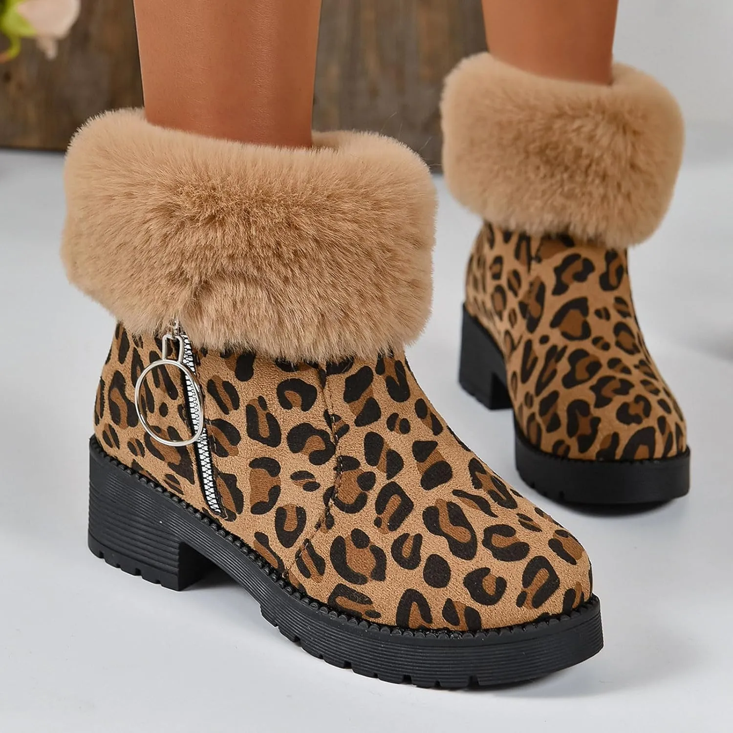 Teen Winter Boots Waterproof Winter Boots Warm Insulated Boots Waterproof Plush Lined Snow Boots Work Boots for Men