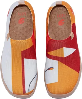 UIN Women's Slip Ons Lightweight Flats Walking Casual Loafers Travel Shoes Toledo  Color & Geometry