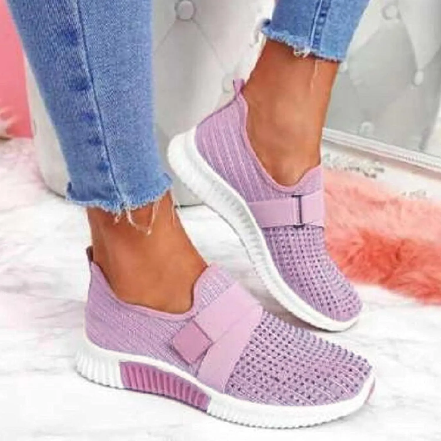 Women's Fashion Sneaker Non Slip Work Wide Comfortable Slip Resistant Work Shoes Cute Walking Shoes for Women Loafers Shoes for Women Sneakers for Women Walking Shoes
