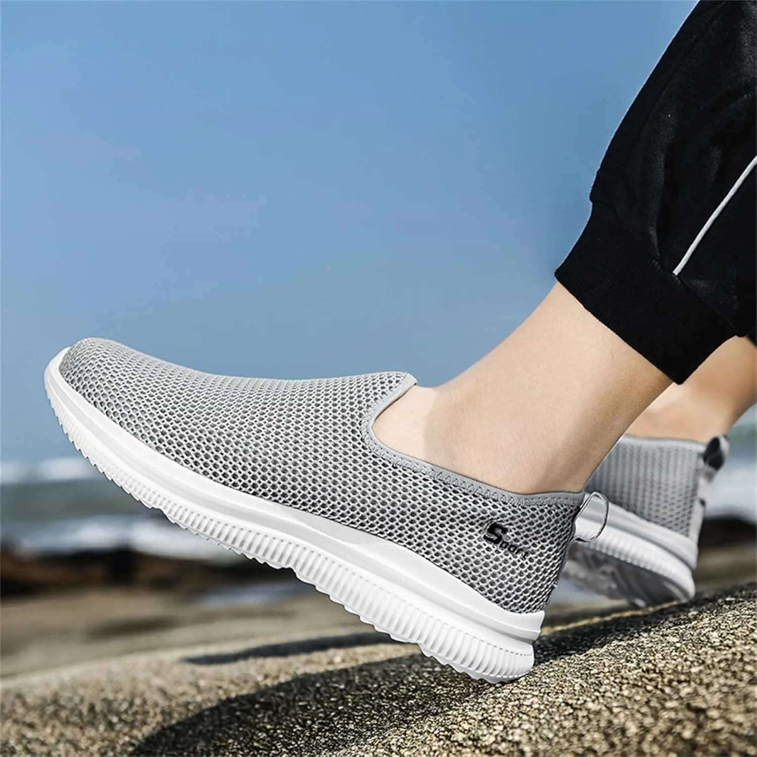 Women's Fashion Sneaker Non Slip Work Wide Comfortable Slip Resistant Work Shoes Men's Walking Shoes Winter Loafers for Women All Black Sneakers for Men