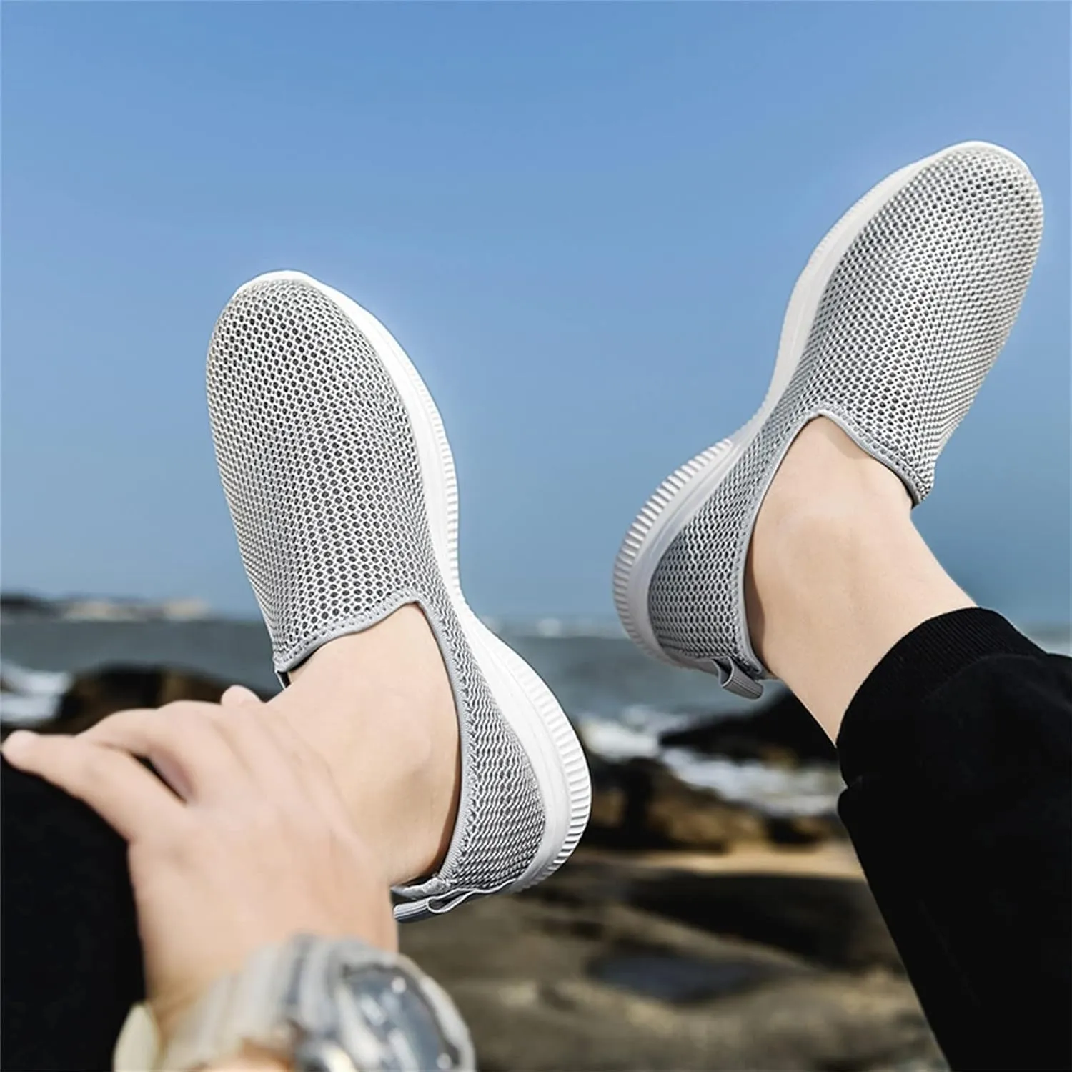 Women's Fashion Sneaker Non Slip Work Wide Comfortable Slip Resistant Work Shoes Men's Walking Shoes Winter Loafers for Women All Black Sneakers for Men