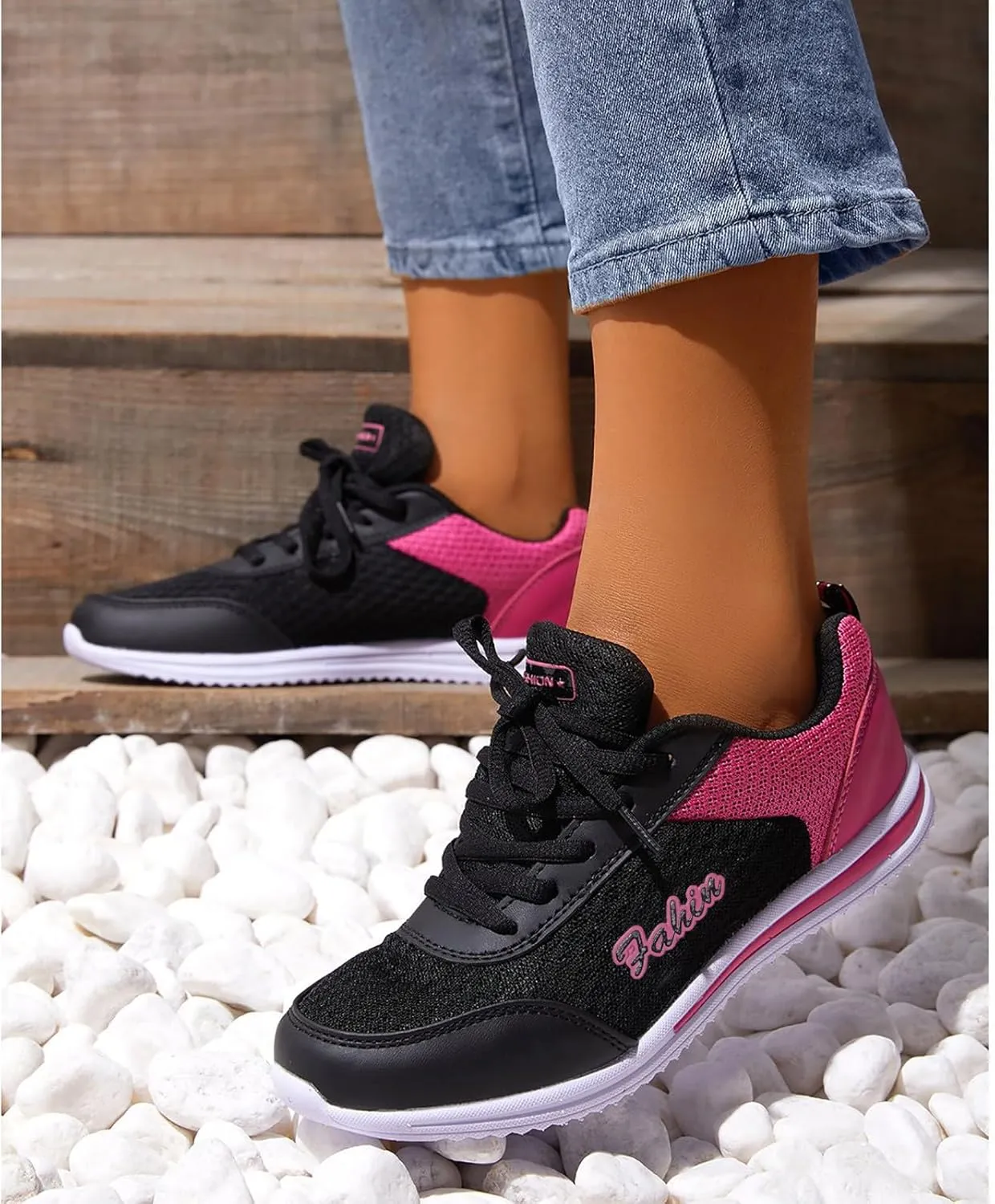 Women's Fashion Sneaker Non Slip Work Wide Comfortable Slip Resistant Work Shoes Womens Black Running Shoes Black and White Loafers Women Sparkly Sneakers for Women