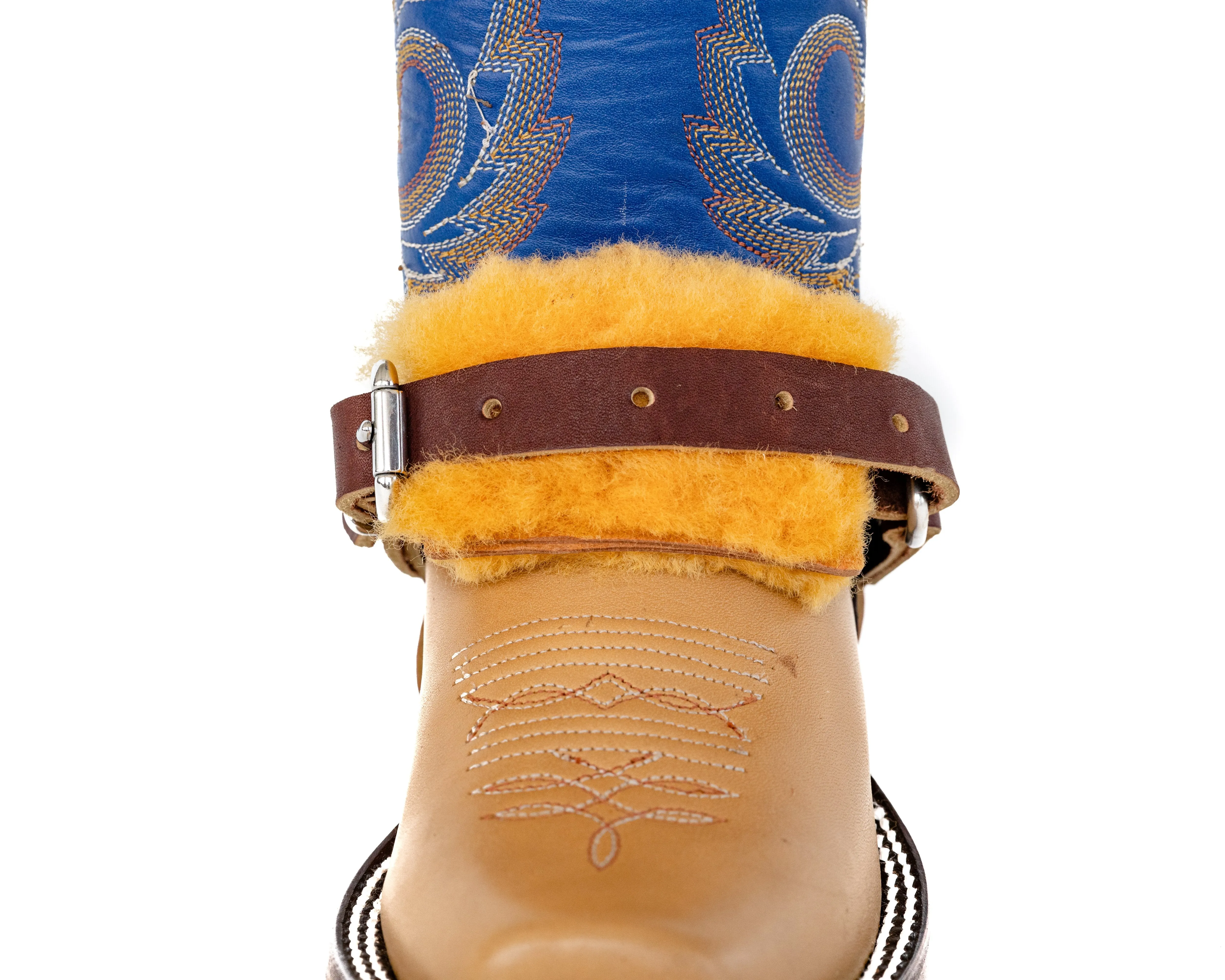 Youth Sheep Skin Spur Strap Cover