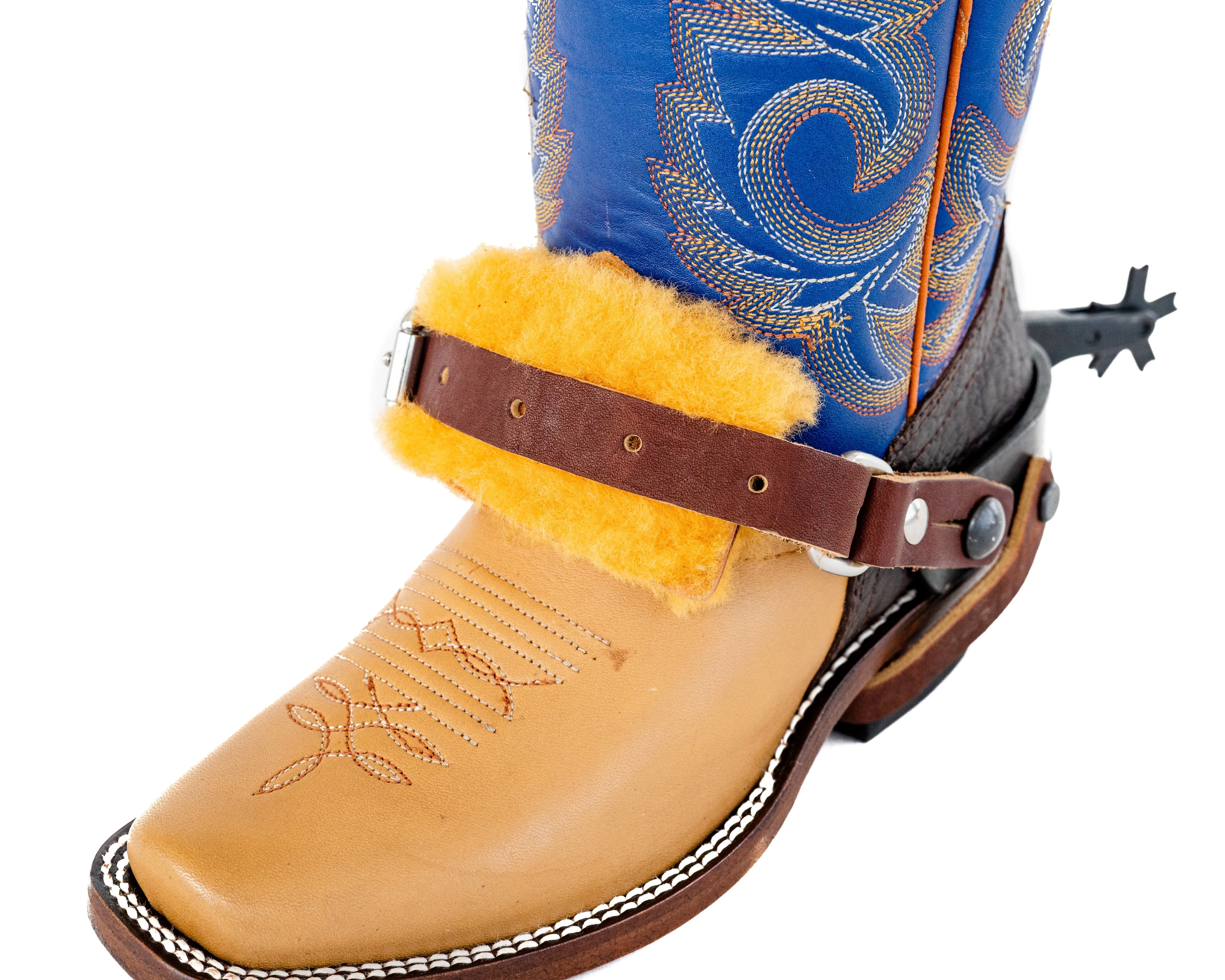 Youth Sheep Skin Spur Strap Cover